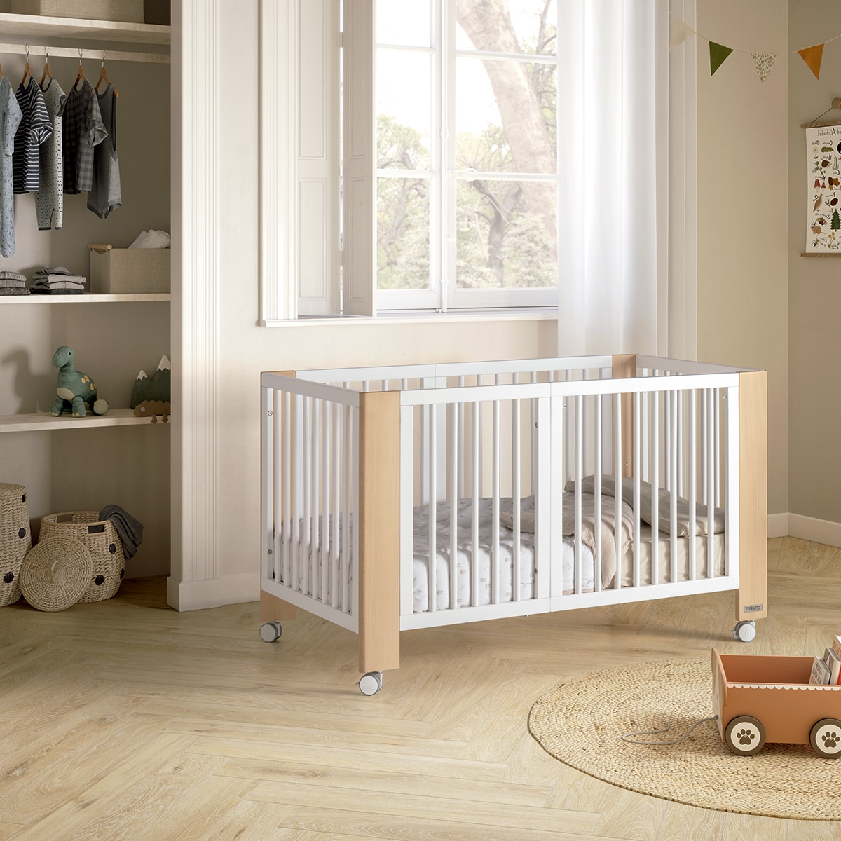 Kit de ampliación de minicuna a cuna evolutiva (140 x 70) Micuna Converbaby - Blanco Natural Blanco Natural-3
