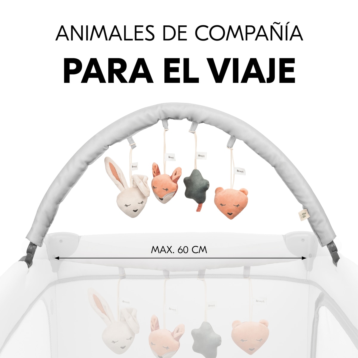 Arco de Brincadeira para Berço de Viagem Travel Bed Mobile Forest Cinzento-claro-3