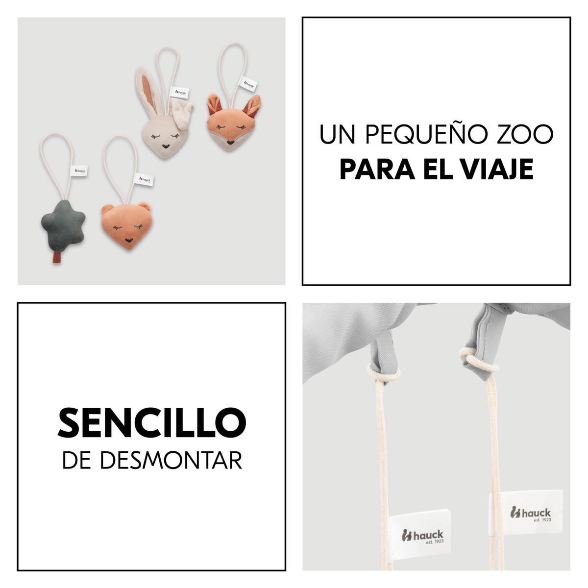 Arco de Brincadeira para Berço de Viagem Travel Bed Mobile Forest Cinzento-claro-9