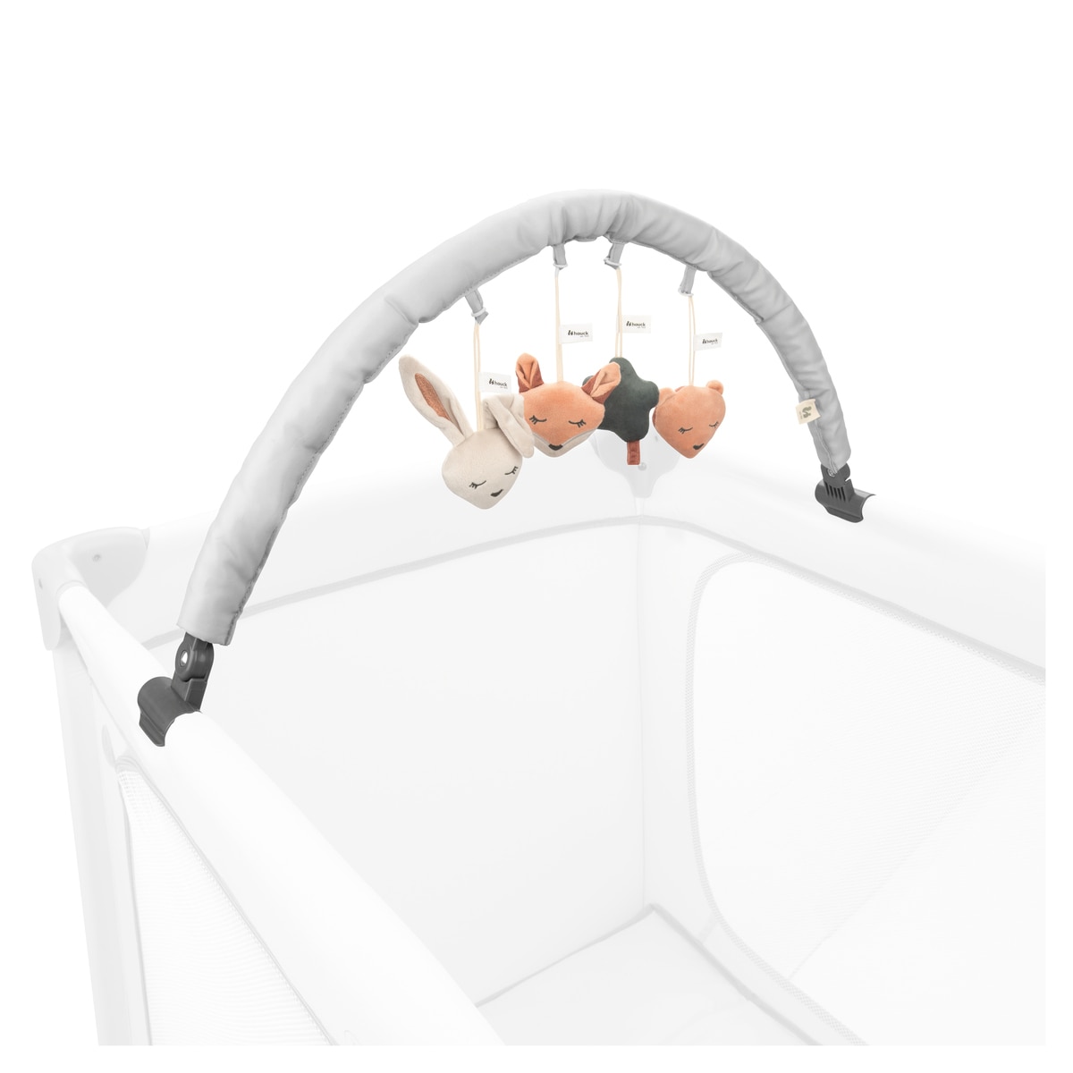 Arco de Brincadeira para Berço de Viagem Travel Bed Mobile Forest Cinzento-claro-15