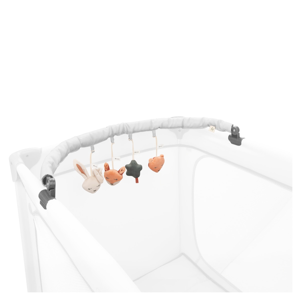 Arco de Brincadeira para Berço de Viagem Travel Bed Mobile Forest Cinzento-claro-16
