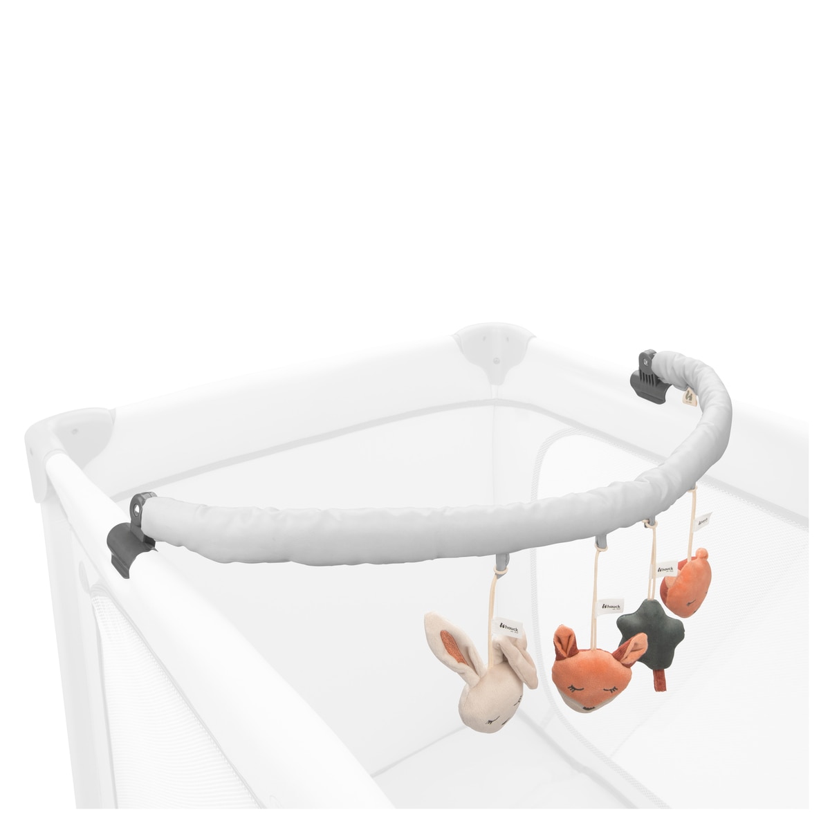 Arco de Brincadeira para Berço de Viagem Travel Bed Mobile Forest Cinzento-claro-17