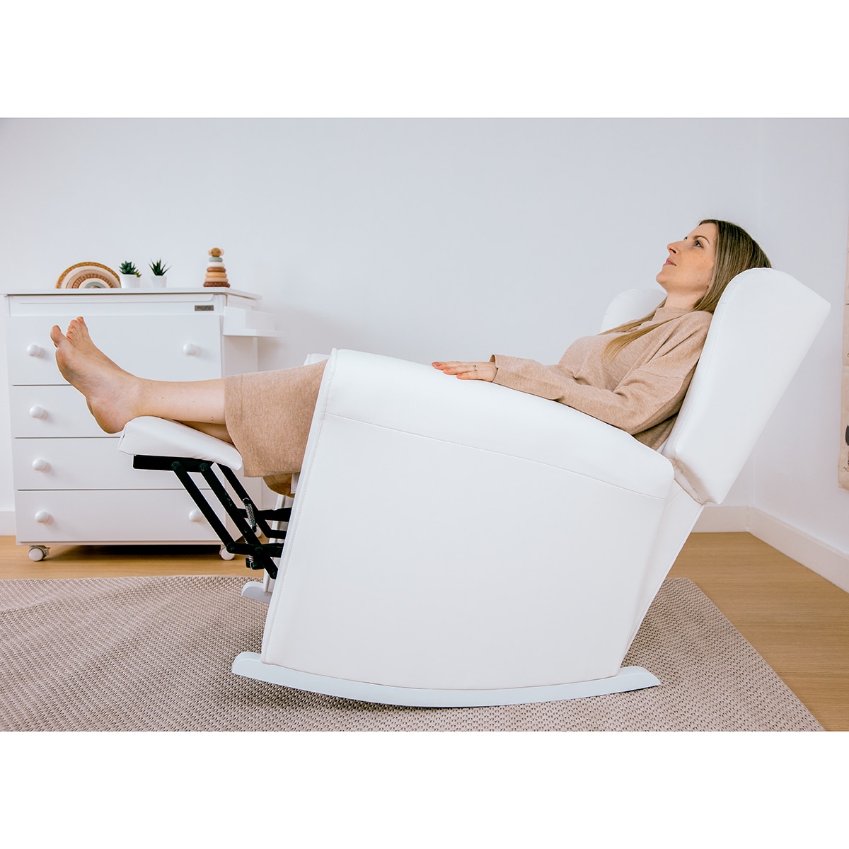 Butaca Mecedora de lactancia reclinable Micuna Nanny Relax - Gris ceniza Gris ceniza-4
