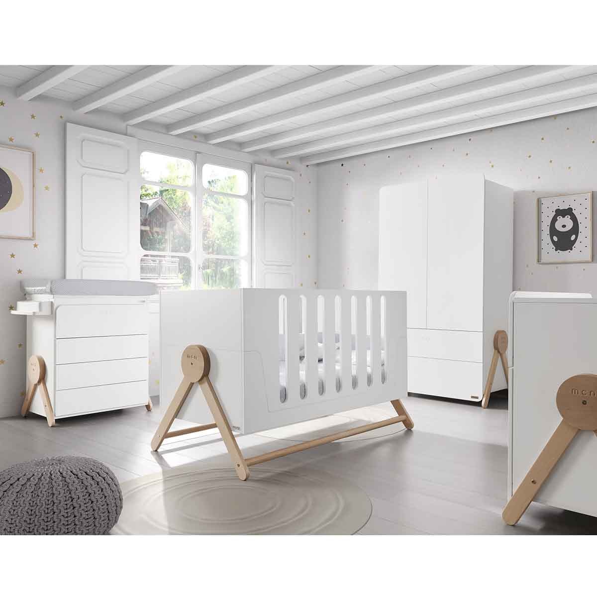 Cómoda Infantil (3 Gavetas) Swing Branco / Madeira-2