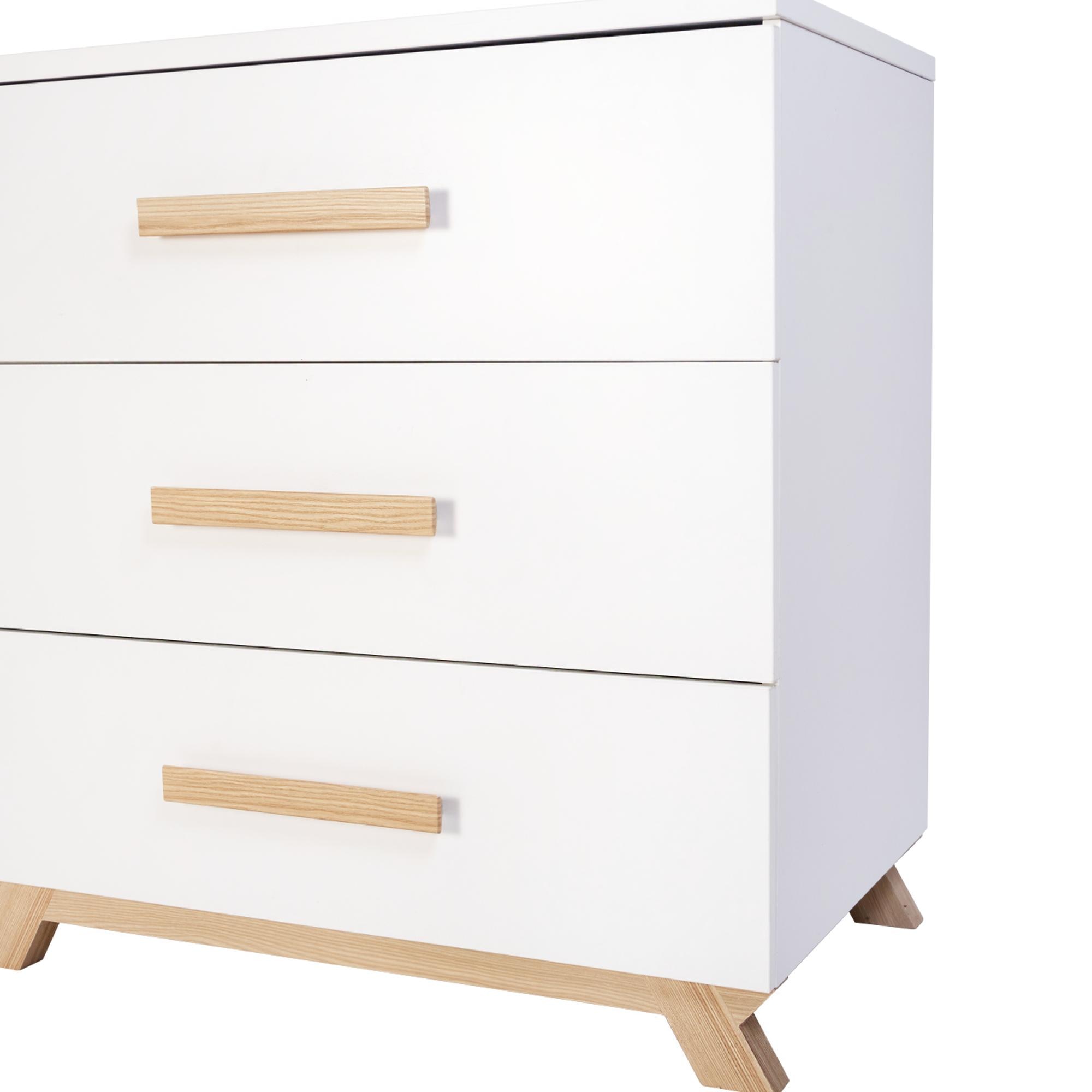 Cómoda com Muda-fraldas para bebé Ikid Veneto Branco-2