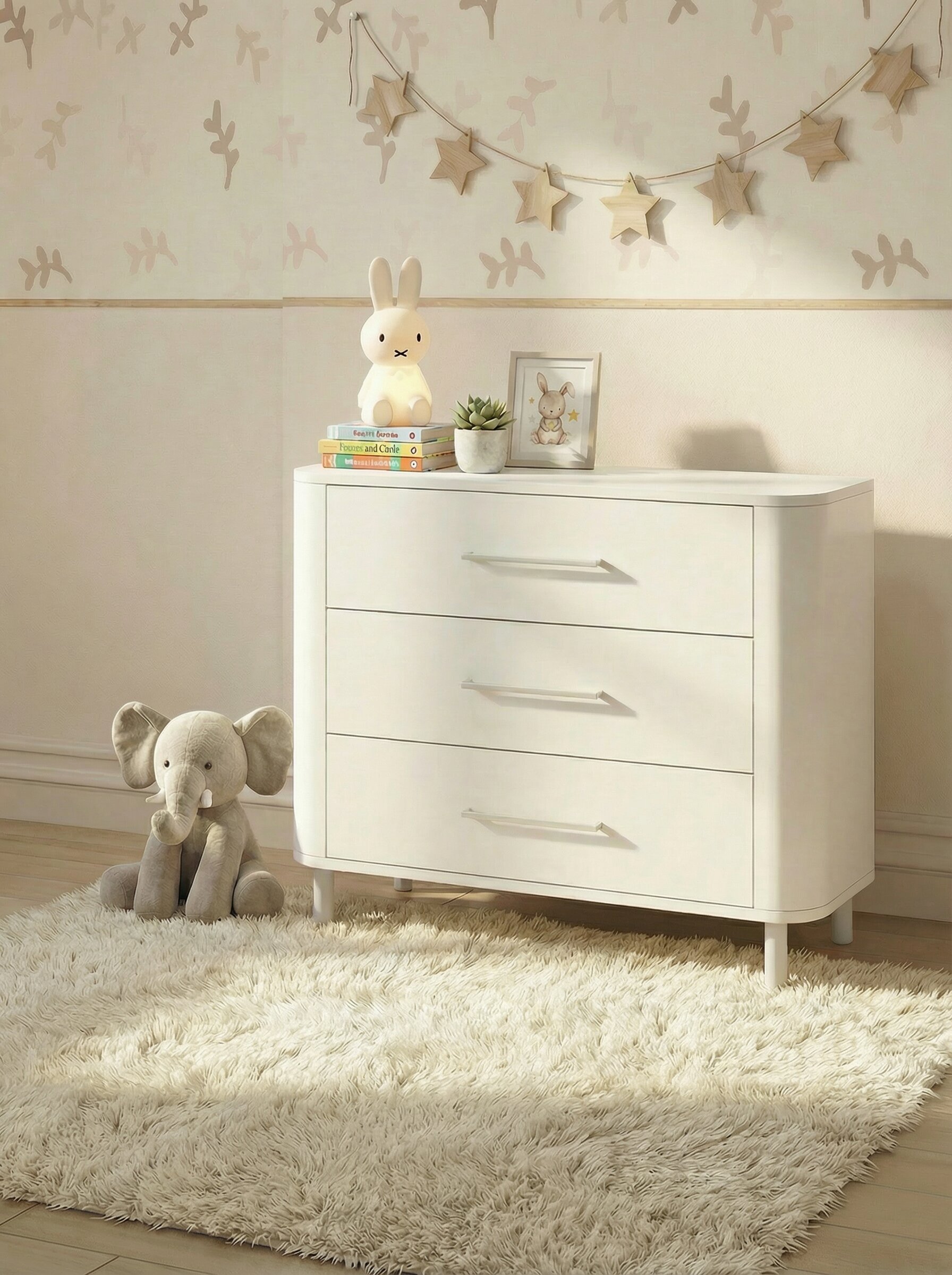Cómoda infantil (3 gavetas) Micuna Curve Branco-3