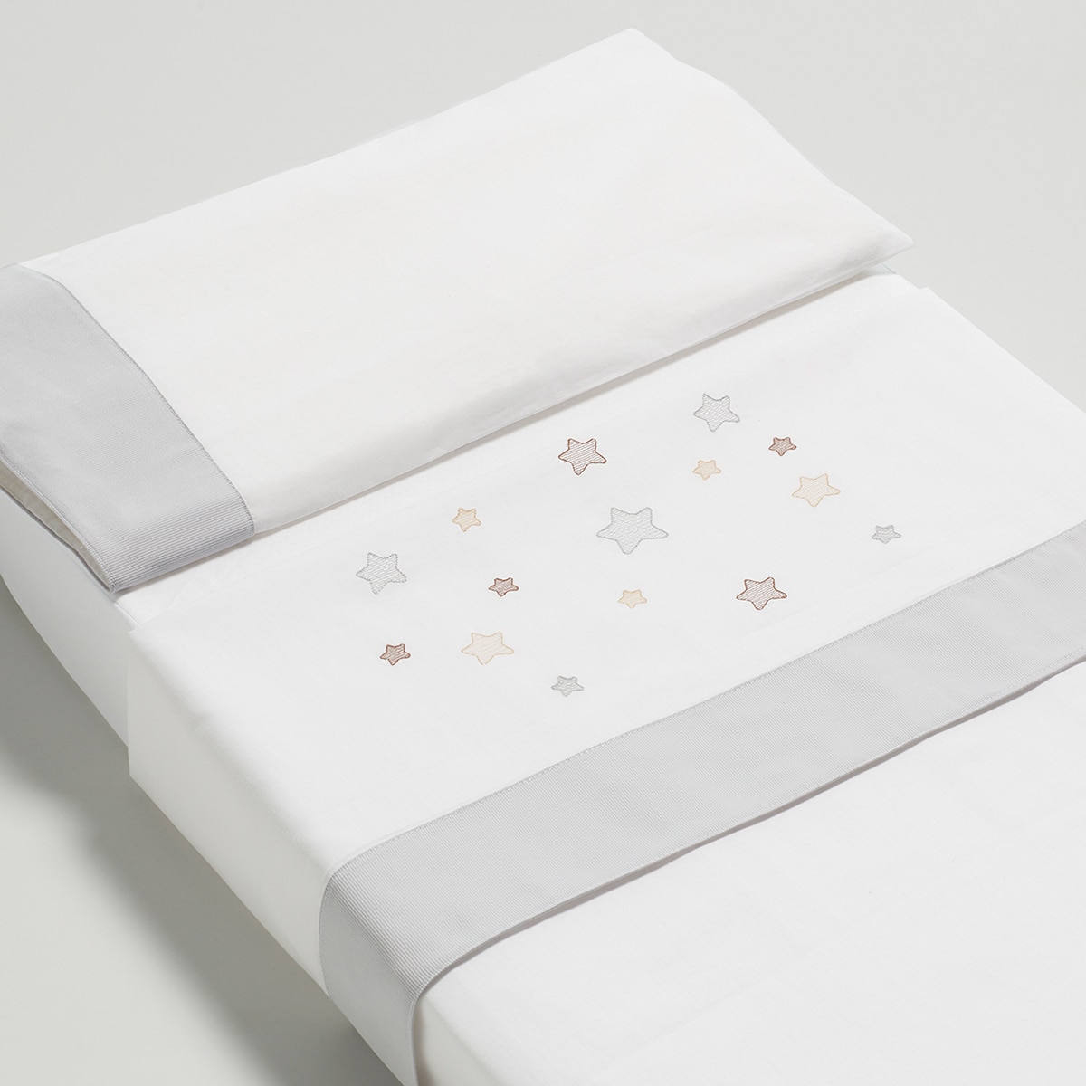 Conjunto de Lençóis para Berço Doco Sleeping Star - 2 Peças Cinzento-1