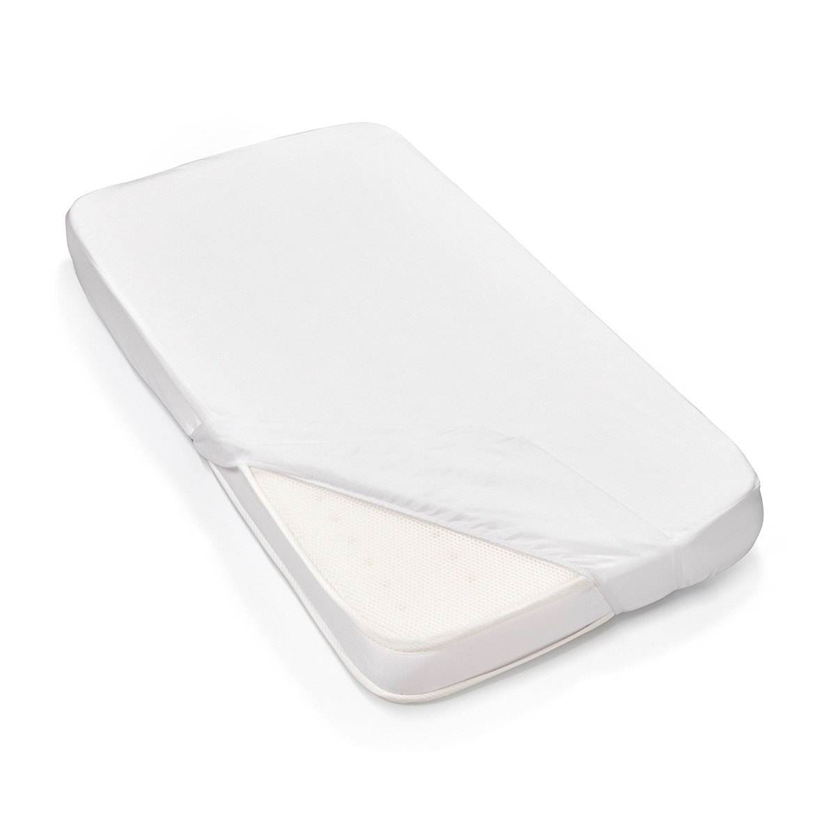 Lençol de Baixo Ajustável para Berço Doco Sleeping com Protetor - Branco Branco-1