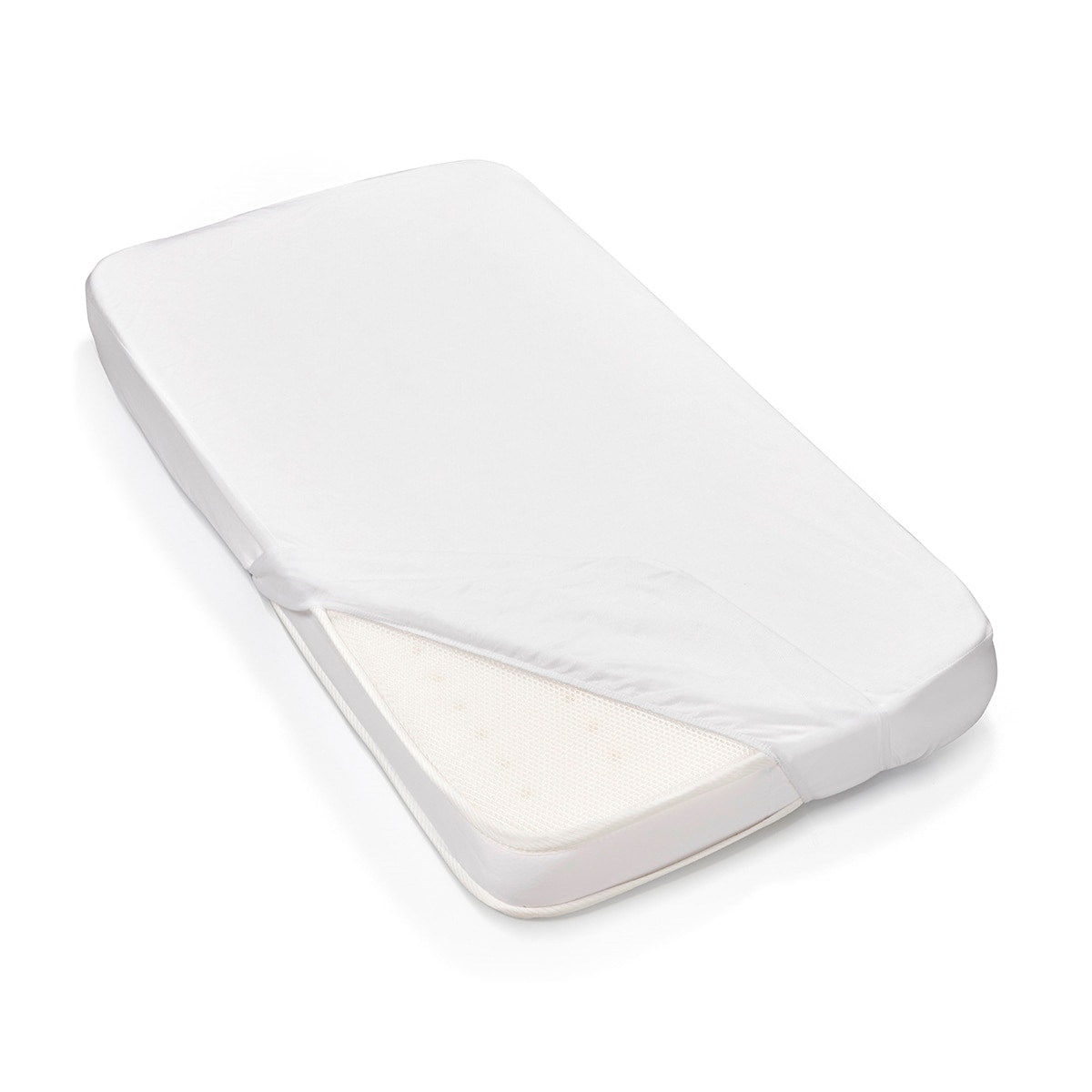 Lençol de Baixo Ajustável para Berço Doco Sleeping com Protetor - Branco Branco-2
