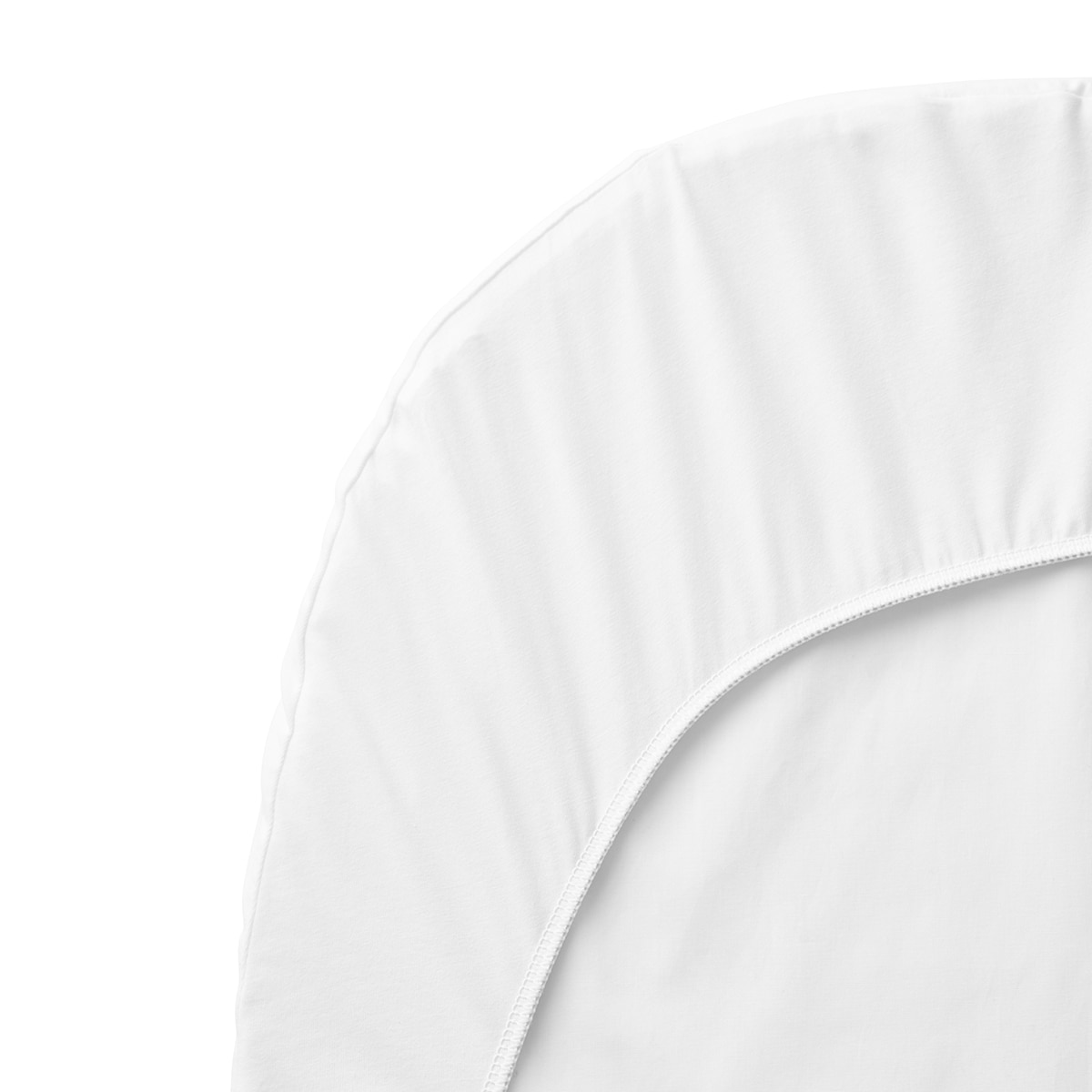Lençol Ajustável para Berço (57 x 110 cm) de Algodão Ecológico Branco-1