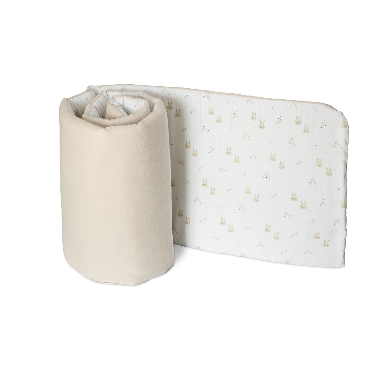 Kit nórdico + protector para cuna (120 x 60 cm) Micuna Rabbits - Beige claro Beige claro-2