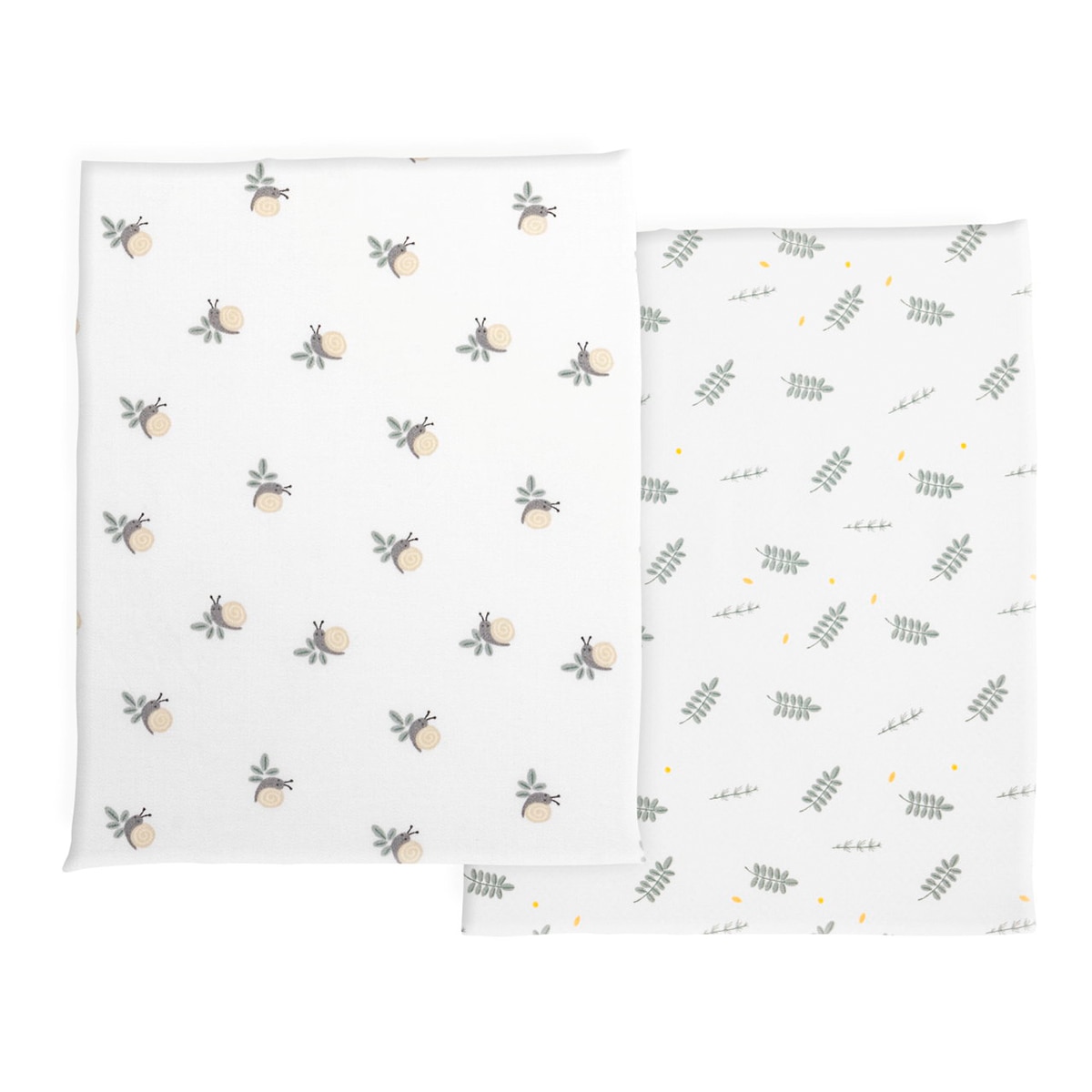 Conjunto de 2 Lençóis de Baixo Next2Me Twins Coleção Bamboo (44x76 cm) Branco-5