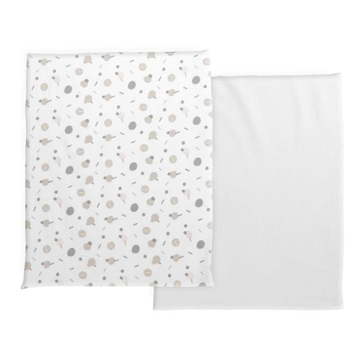 Chicco - Set 2 sábanas bajeras Chicco Next2Me Forever Colección Algodón (58X110 cm).