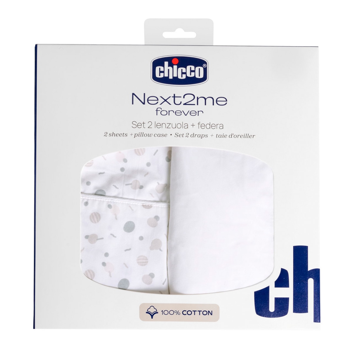 Conjunto de Lençóis e Fronha Next2Me Forever Coleção Algodão (58X110 cm) Branco-2
