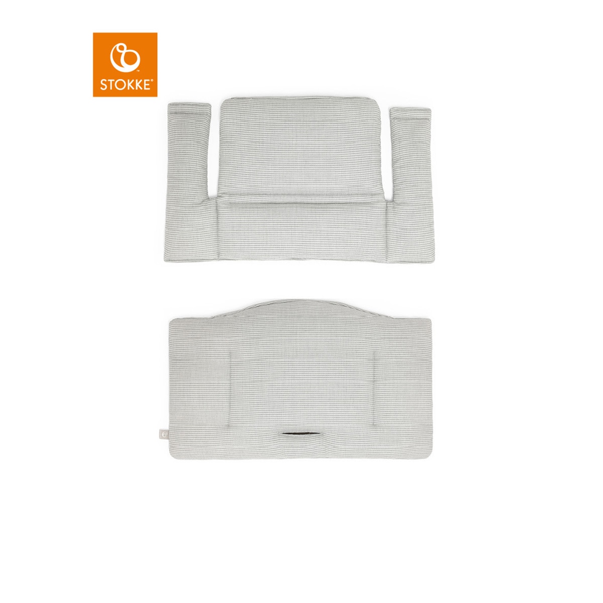 Cojín clásico Stokke ® IndiDye para Trona Tripp Trapp Algodón orgánico nórdico - Gris Gris-1