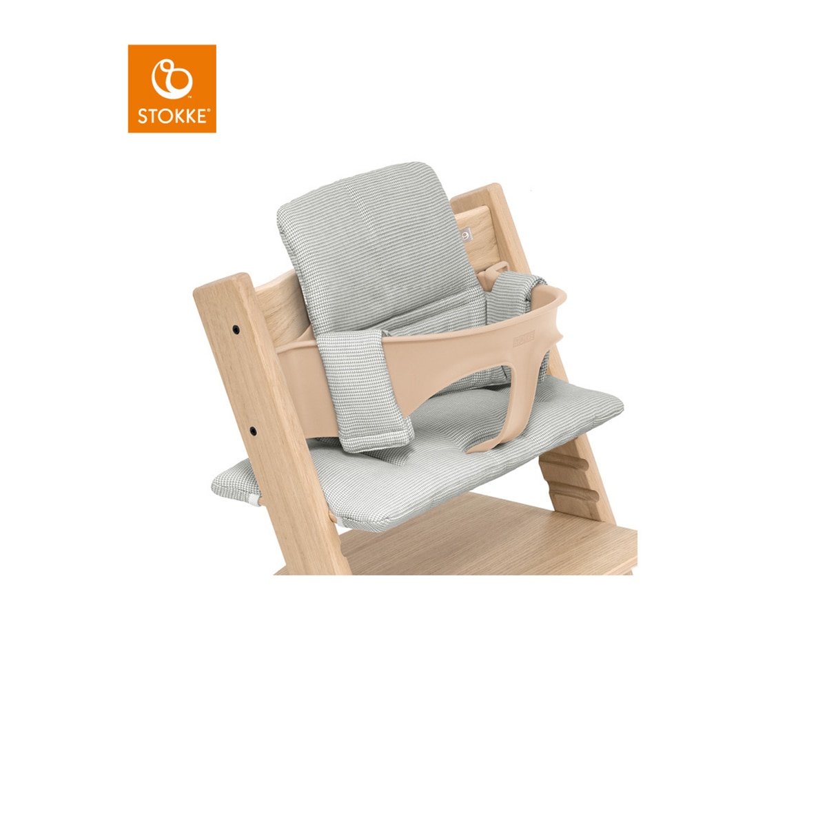 Cojín clásico Stokke ® IndiDye para Trona Tripp Trapp Algodón orgánico nórdico - Gris Gris-2