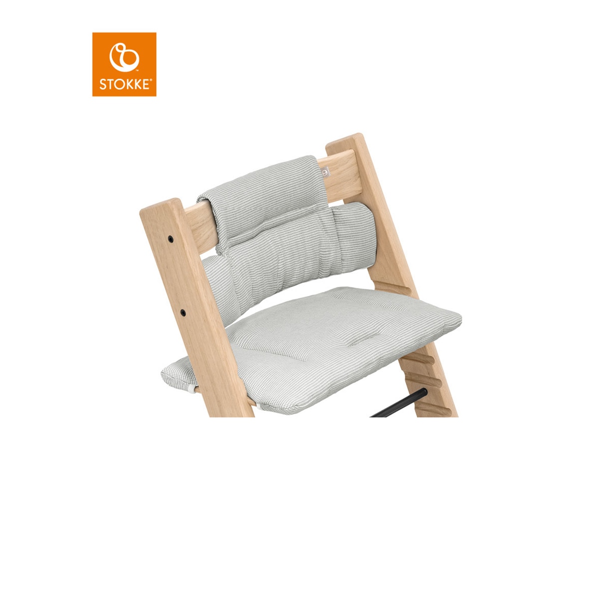 Cojín clásico Stokke ® IndiDye para Trona Tripp Trapp Algodón orgánico nórdico - Gris Gris-3