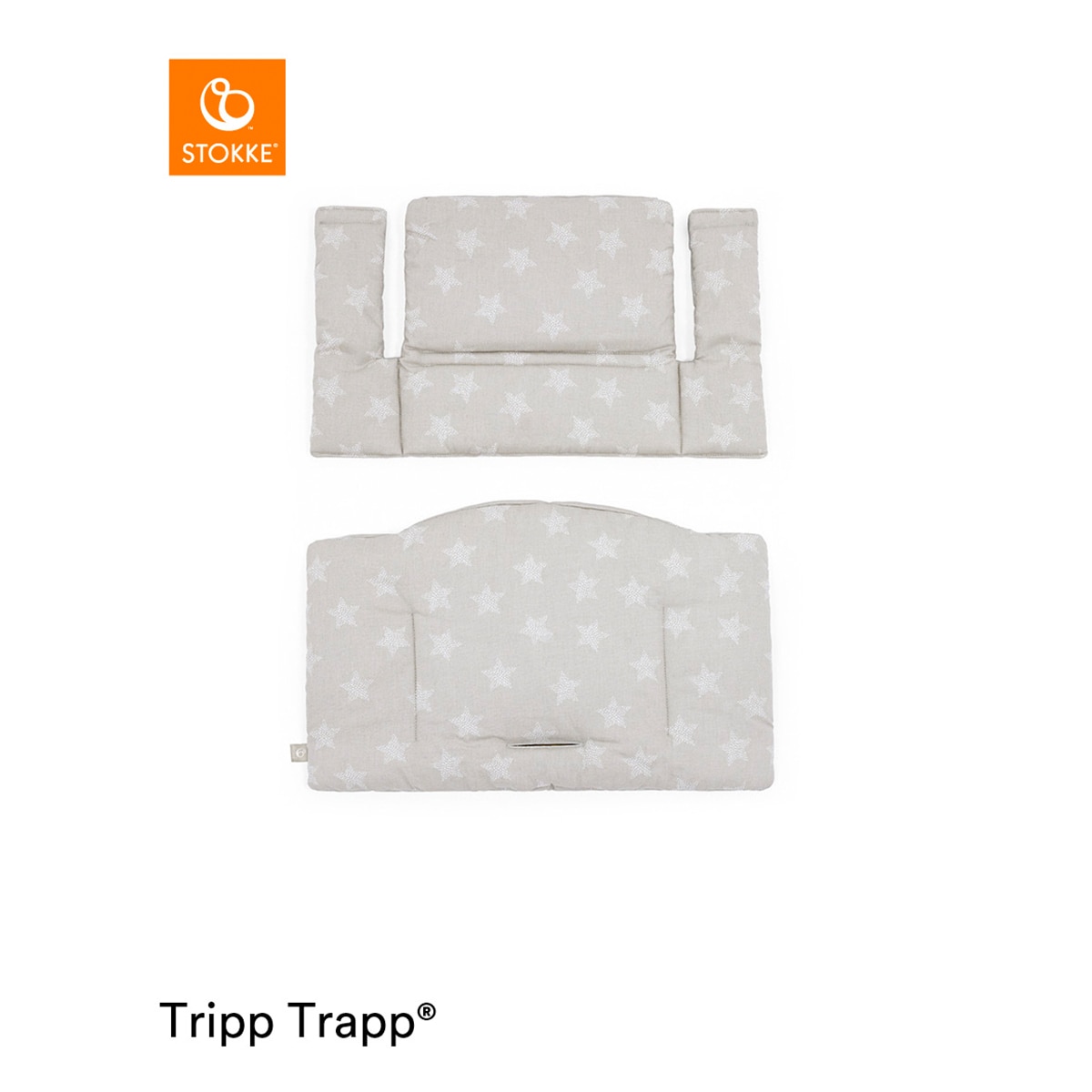 Almofada clássica para cadeira de refeições Tripp Trapp stars silver prateada Prata-1