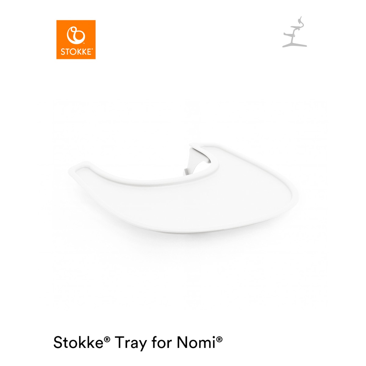 Bandeja Stokke Tray para trona Nomi - Blanco Blanco-2