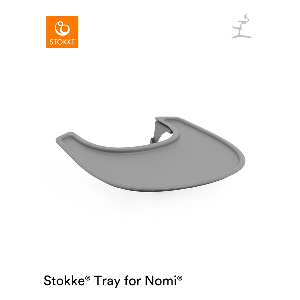 Tabuleiro Tray para Cadeira de Refeição Nomi Cinzento-2
