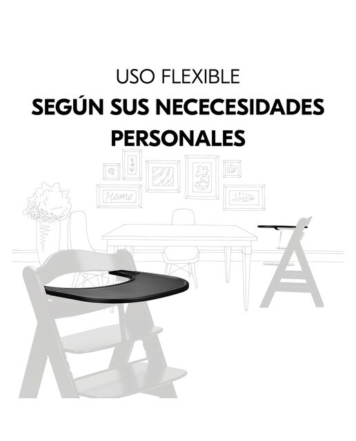 Tabuleiro de Cadeira de Refeição Alpha Click Tray Preto-8