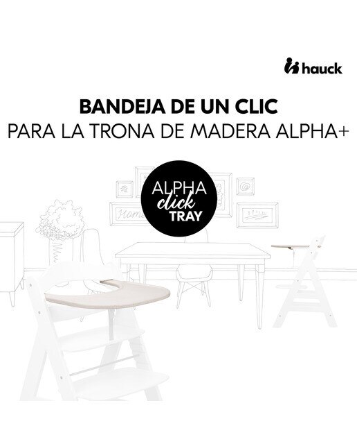 Bandeja Trona Hauck Alpha Click Tray - Blanco Beige-2