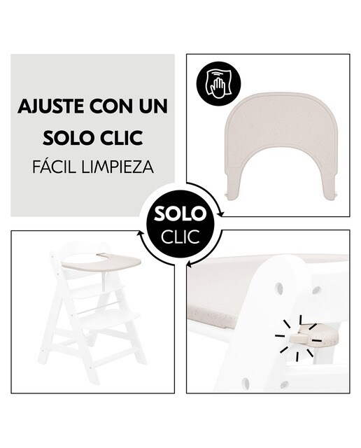 Bandeja Trona Hauck Alpha Click Tray - Blanco Beige-4