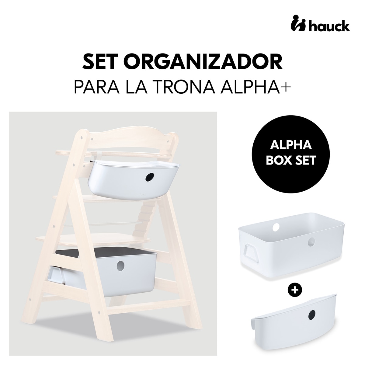 Caixa de Armazenamento de Cadeira de Refeição Alpha Box Set Branco-2