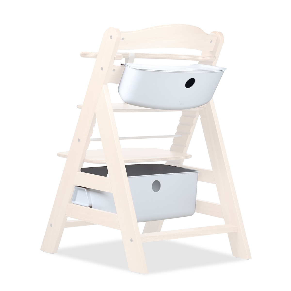 Caixa de Armazenamento de Cadeira de Refeição Alpha Box Set Branco-13