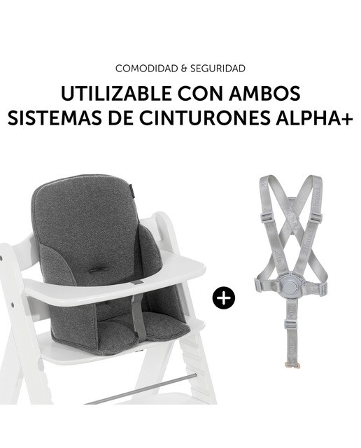Almofada para Cadeira de Refeição Alpha Cosy Jersey Cinzento-escuro-7