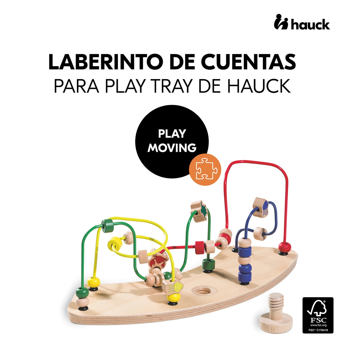 Brinquedo de Madeira para Cadeira de Refeição Evolutiva Play Moving Multicolor-2