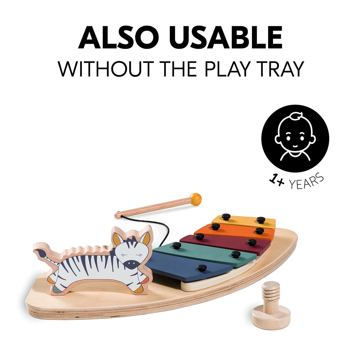 Brinquedo de Madeira para Cadeira de Refeição Evolutiva Play Music Multicolor-8