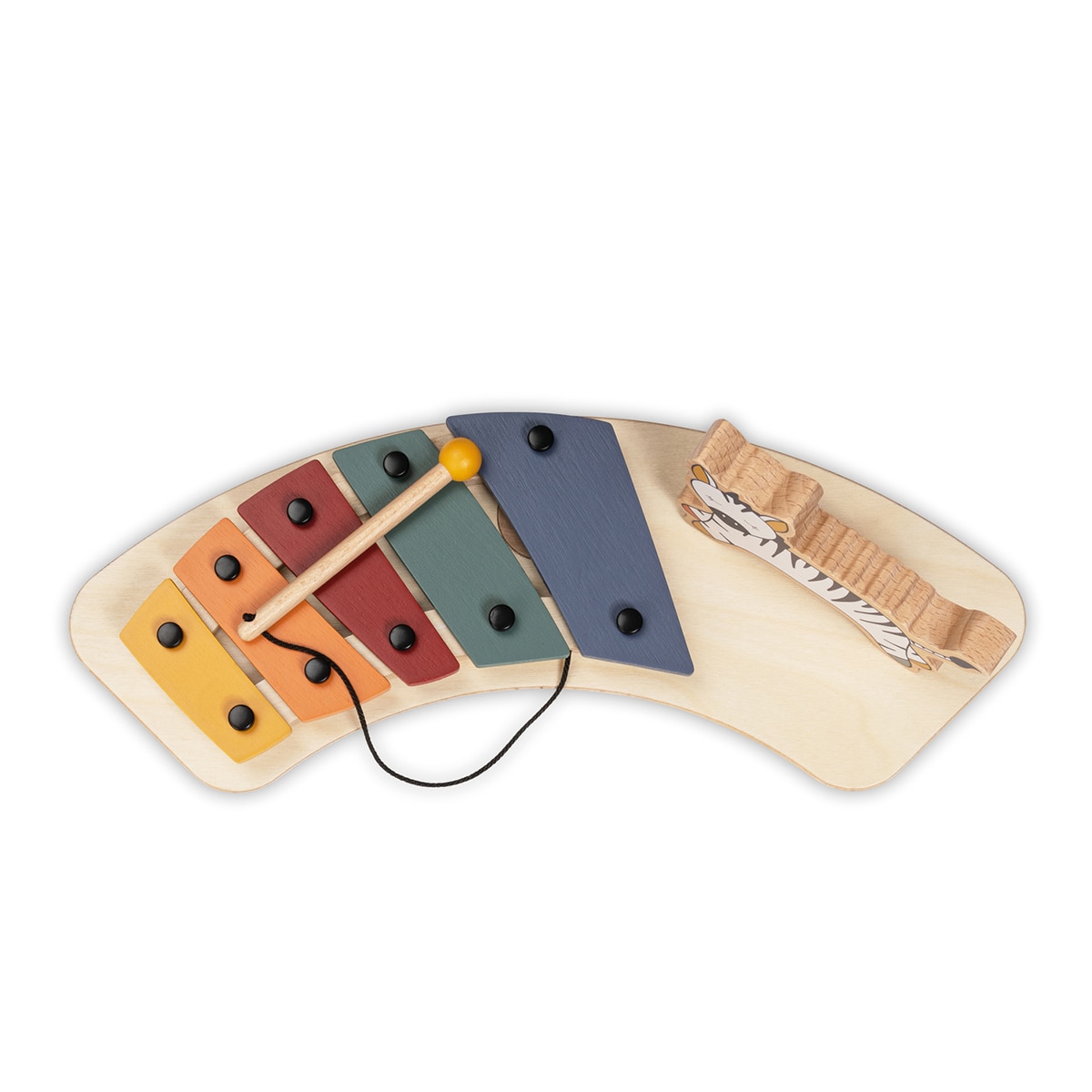 Brinquedo de Madeira para Cadeira de Refeição Evolutiva Play Music Multicolor-9