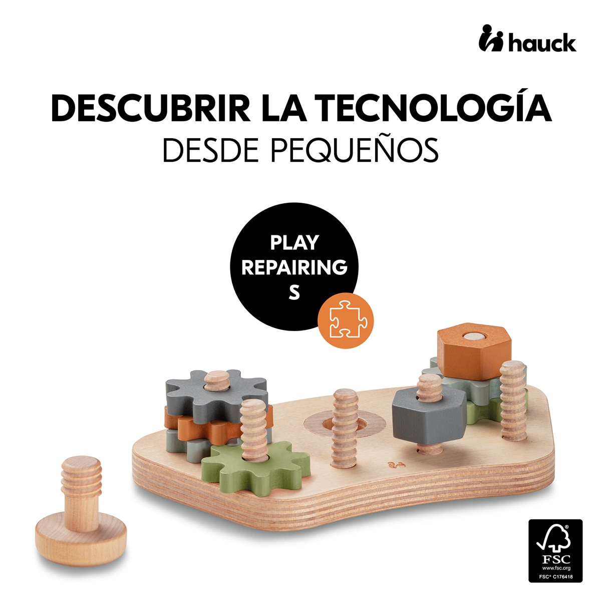 Brinquedo de Madeira para Cadeira de Refeição Evolutiva Play Repairing Multicolor-2