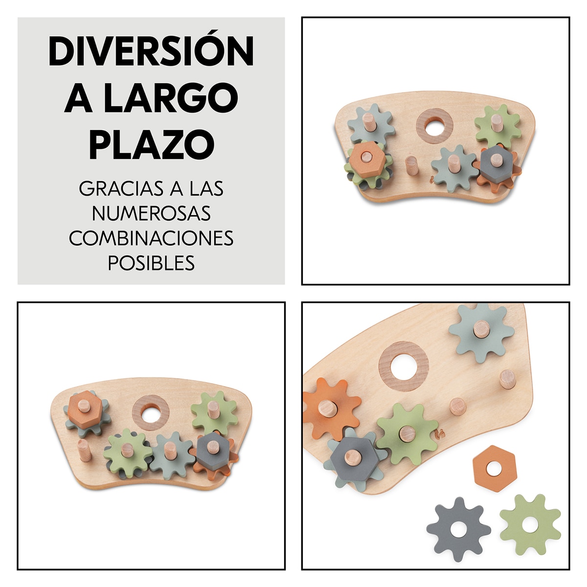 Brinquedo de Madeira para Cadeira de Refeição Evolutiva Play Repairing Multicolor-4