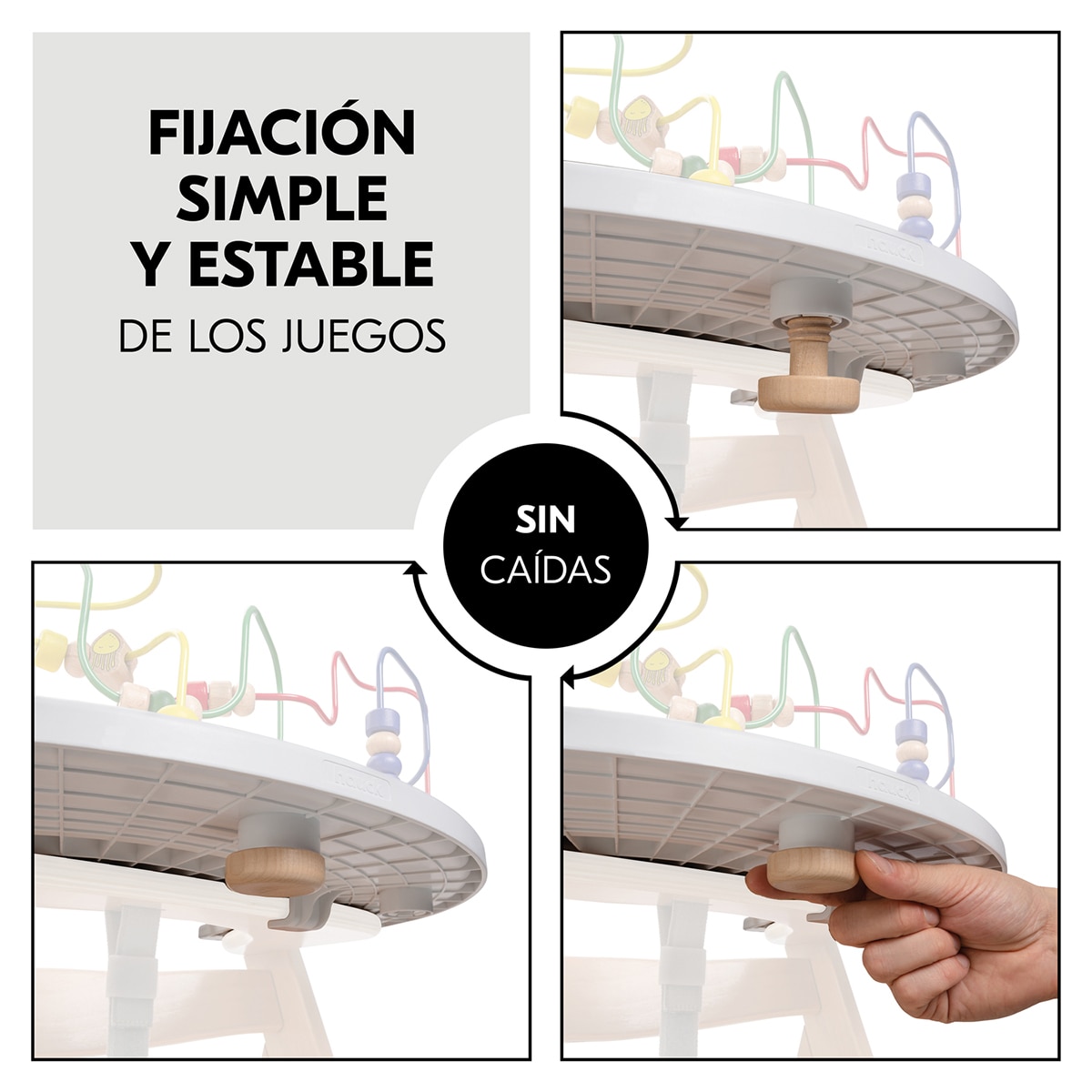 Bandeja de juegos para trona Hauck Play Tray (Alpha y Beta) - Blanco Blanco-6