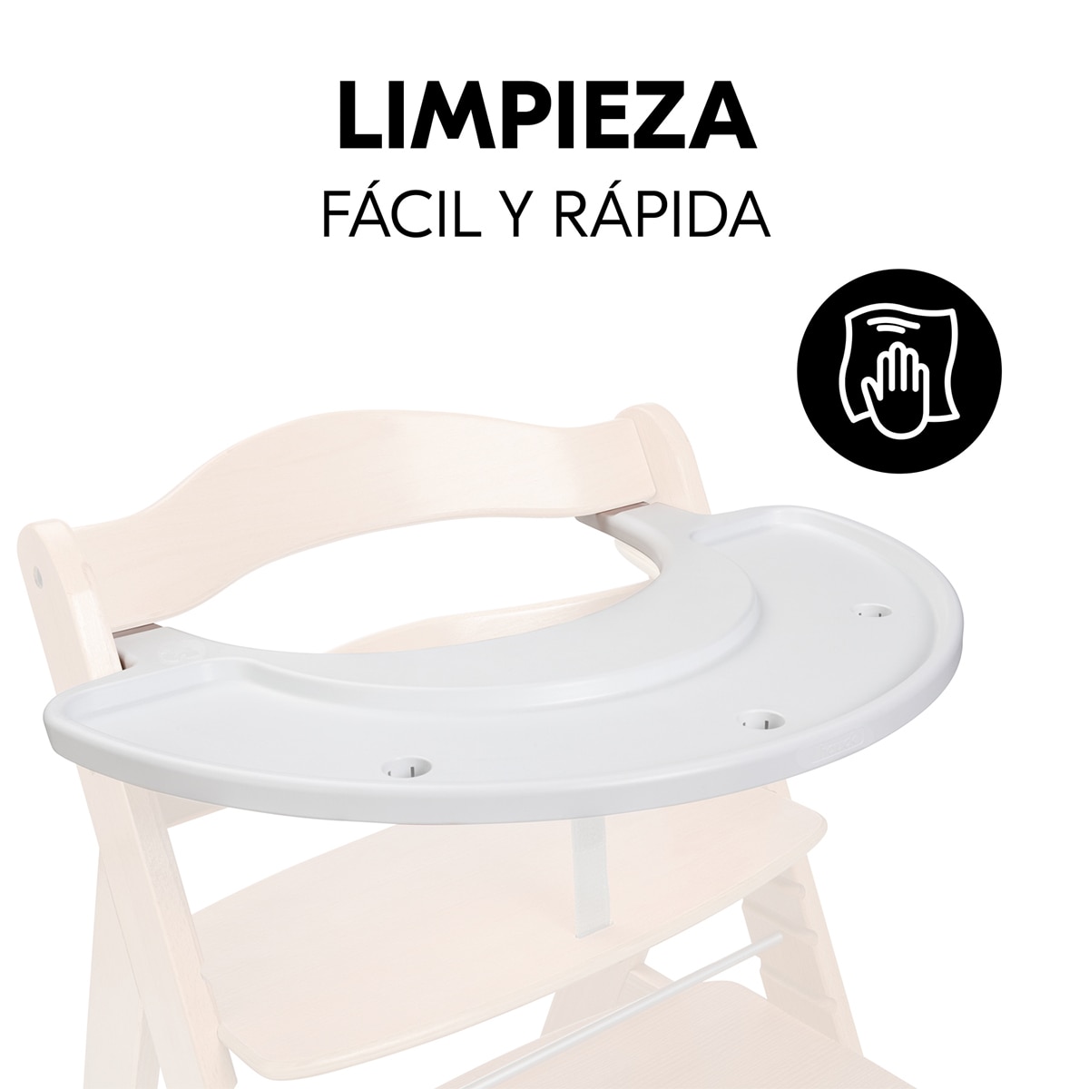 Bandeja de juegos para trona Hauck Play Tray (Alpha y Beta) - Blanco Blanco-8