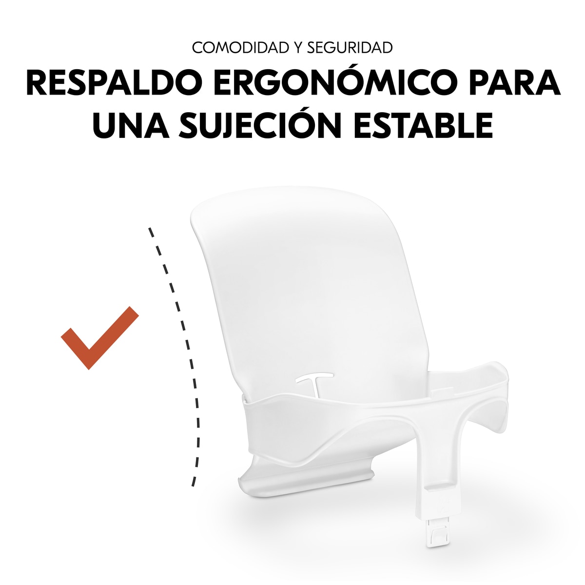 Assento para Cadeira de Refeição de Madeira Highchair Baby Seat Branco-5