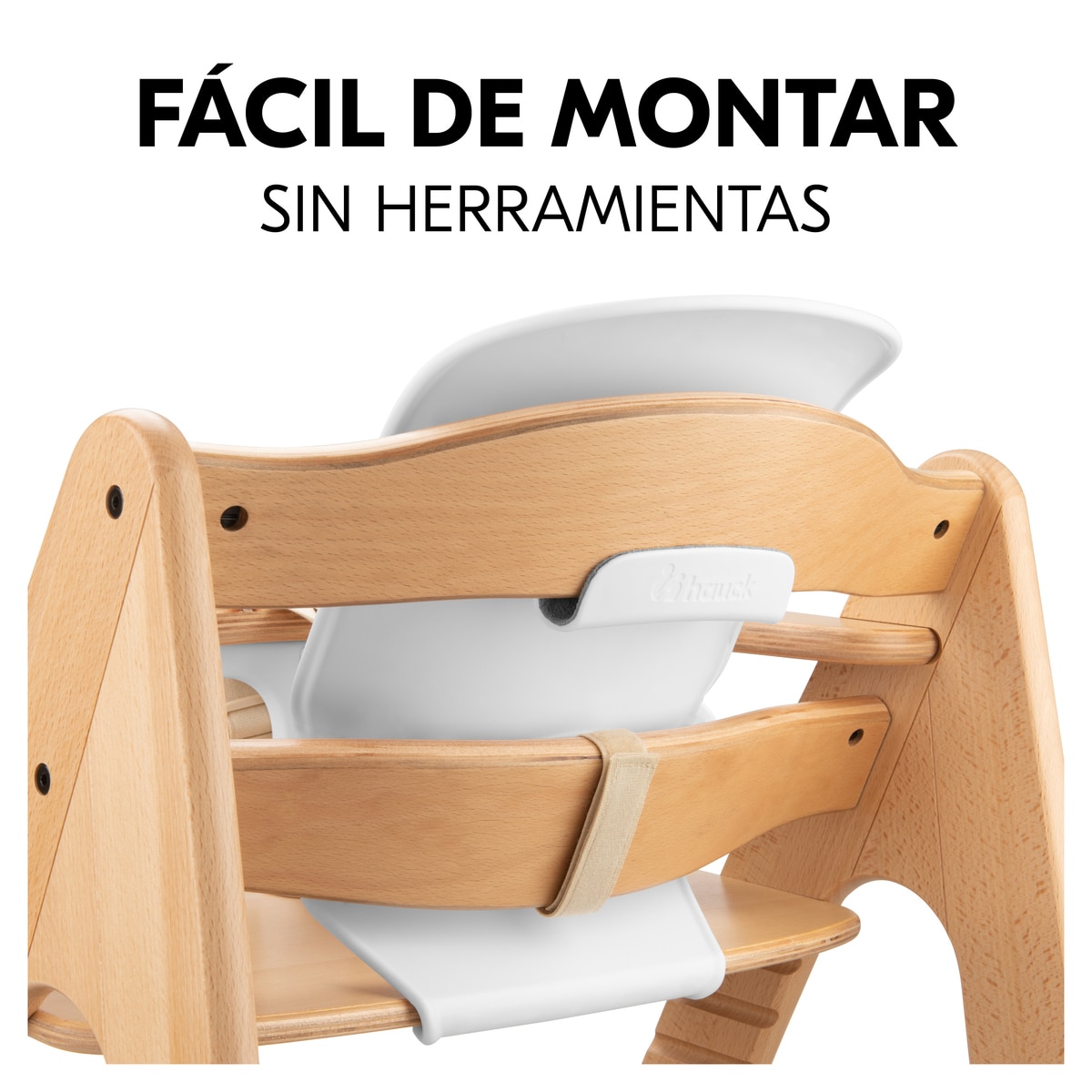 Assento para Cadeira de Refeição de Madeira Highchair Baby Seat Branco-6