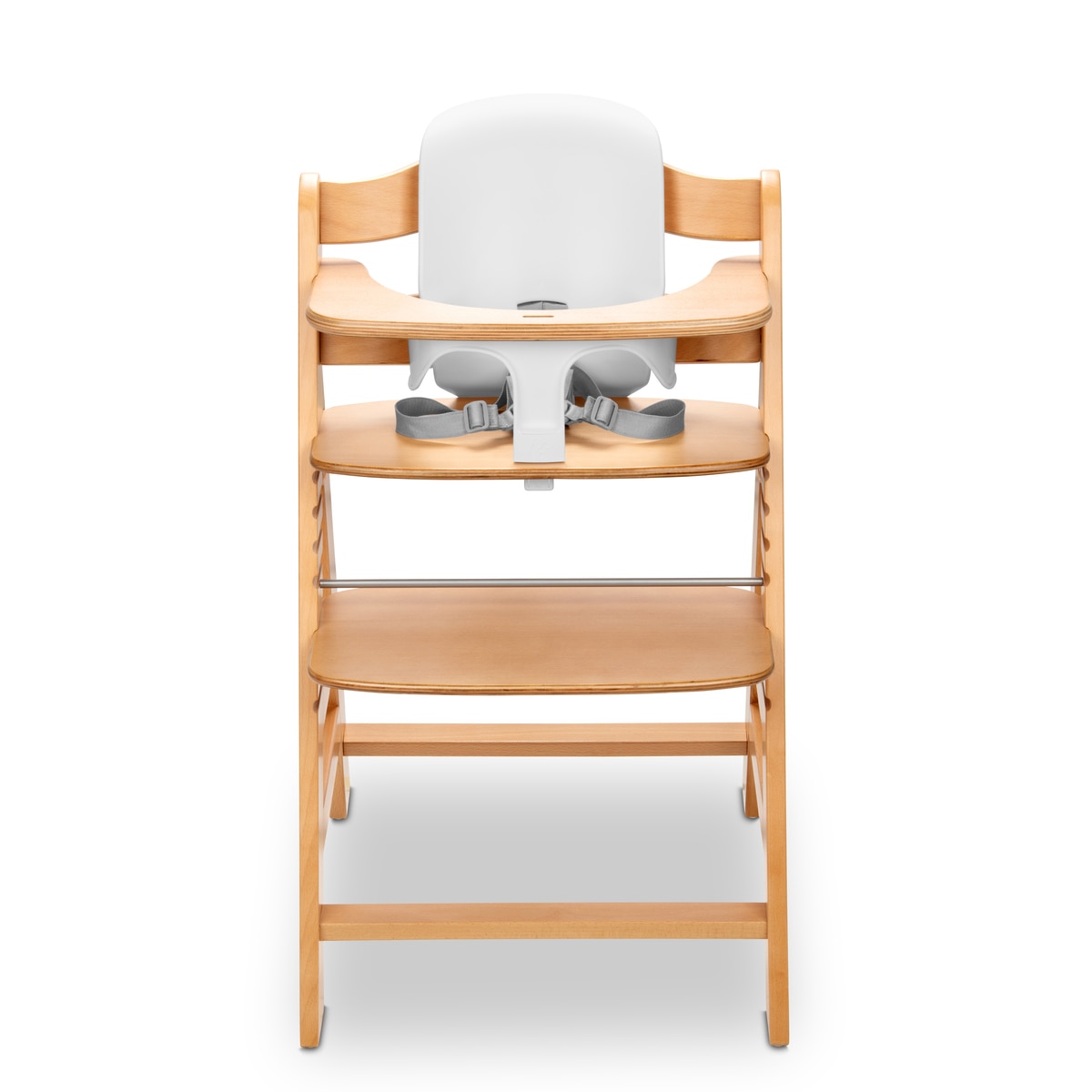Assento para Cadeira de Refeição de Madeira Highchair Baby Seat Branco-10