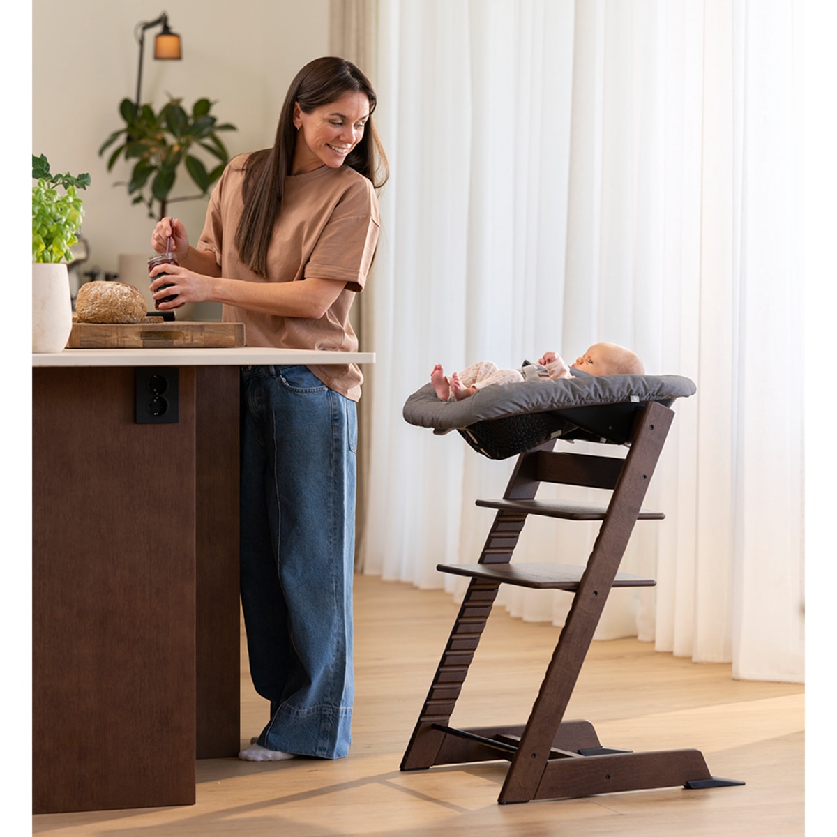 Hamaca Stokke ® Newborn Set para Trona Tripp Trapp - Gris oscuro Gris oscuro-2
