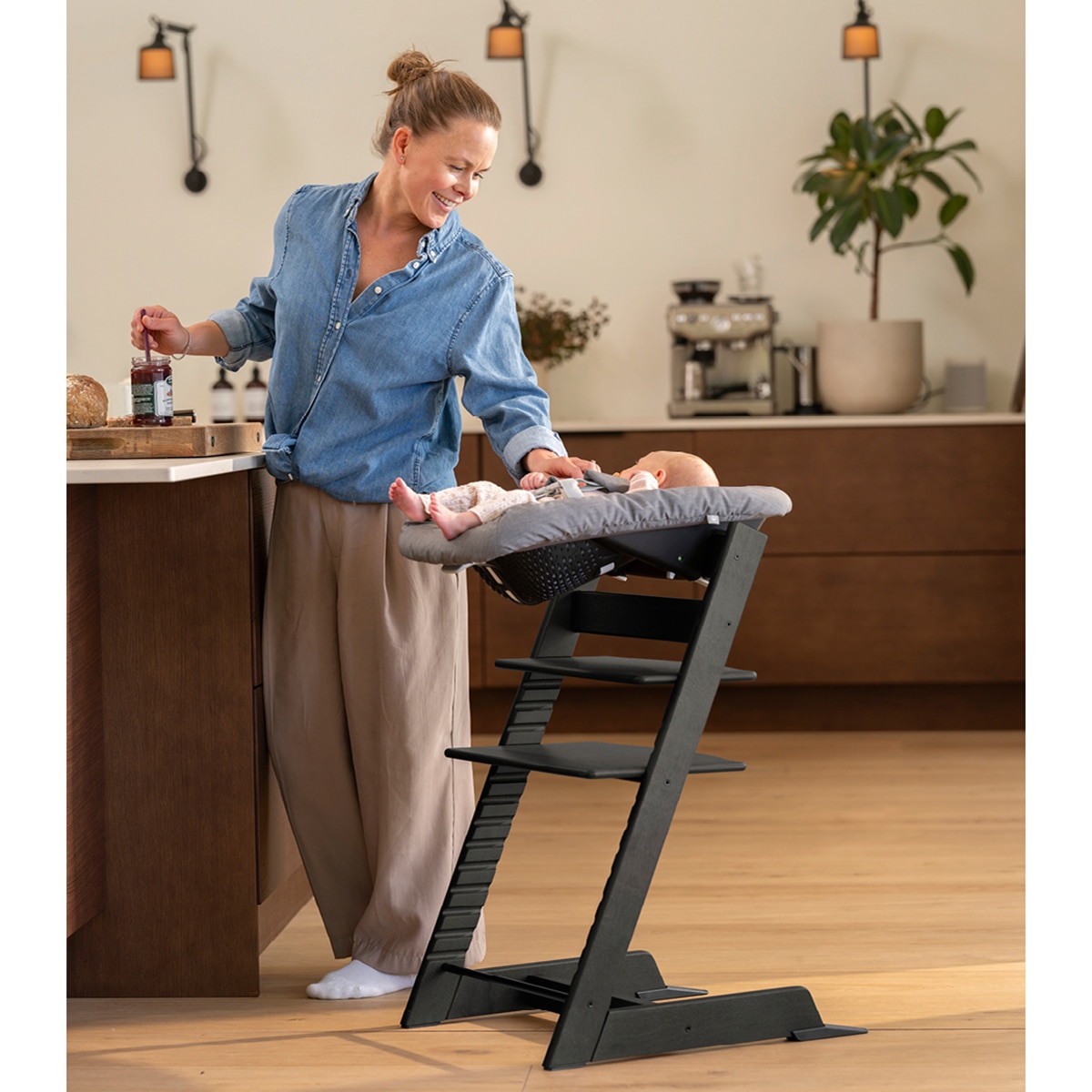 Hamaca Stokke ® Newborn Set para Trona Tripp Trapp - Gris oscuro Gris oscuro-3