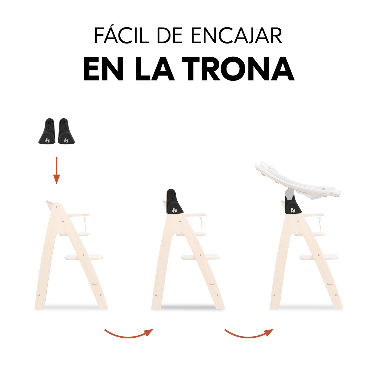 Adaptador para Espreguiçadeira de Cadeira de Refeição Evolutiva Arketa Adapter Preto-4