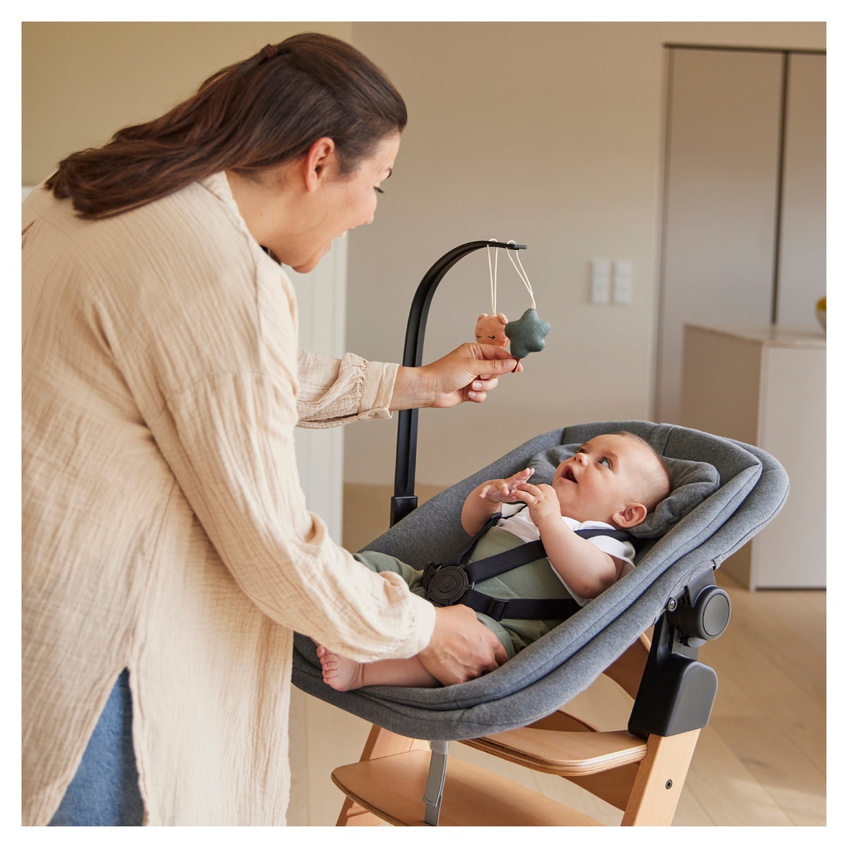 Móbil para Espreguiçadeiras Highchair Bouncer Mobile Bear Multicolor-16