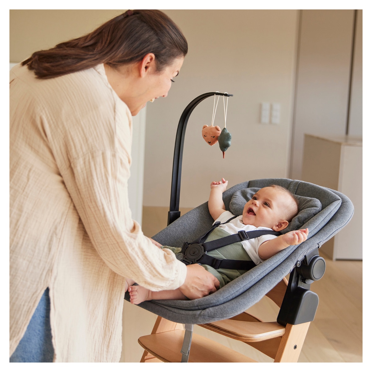 Móbil para Espreguiçadeiras Highchair Bouncer Mobile Bear Multicolor-17