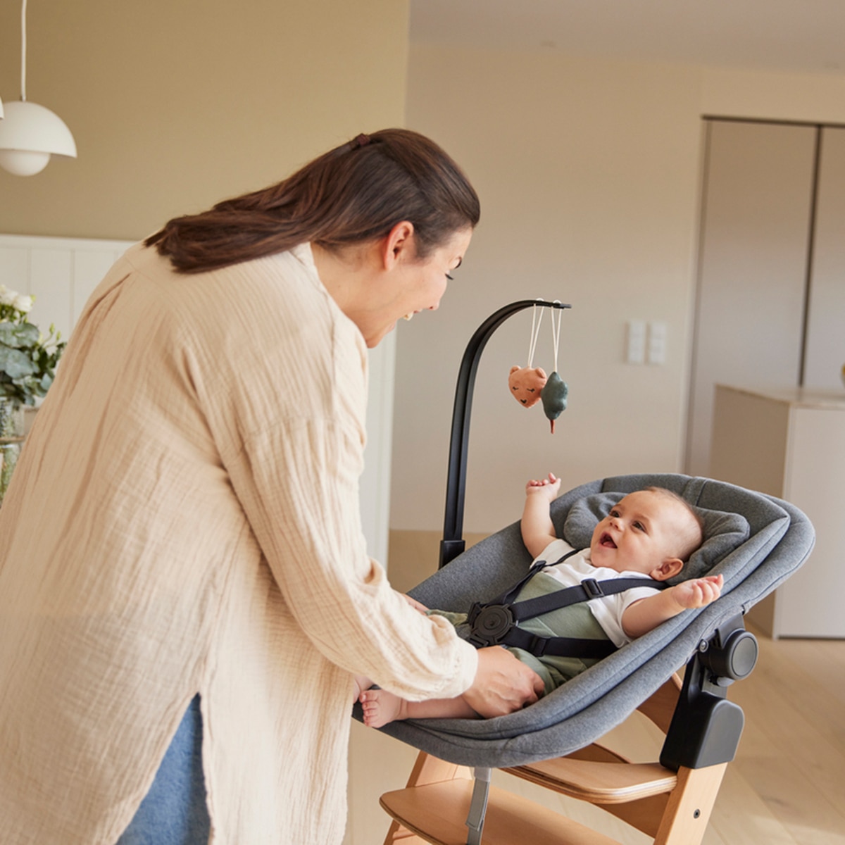 Móbil para Espreguiçadeiras Highchair Bouncer Mobile Bear Multicolor-19