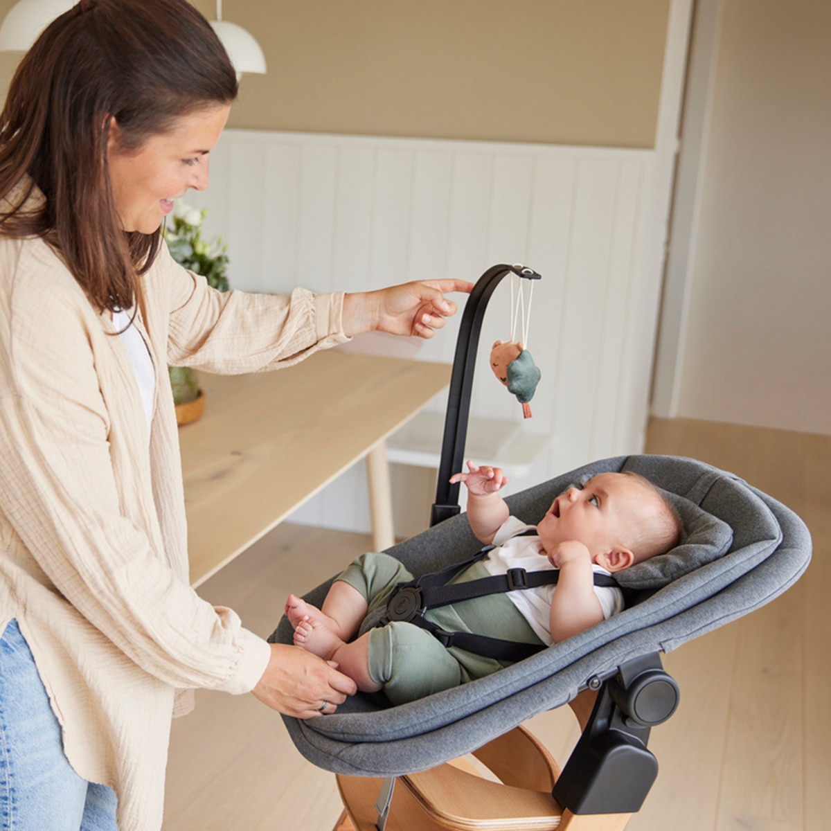 Móbil para Espreguiçadeiras Highchair Bouncer Mobile Bear Multicolor-22