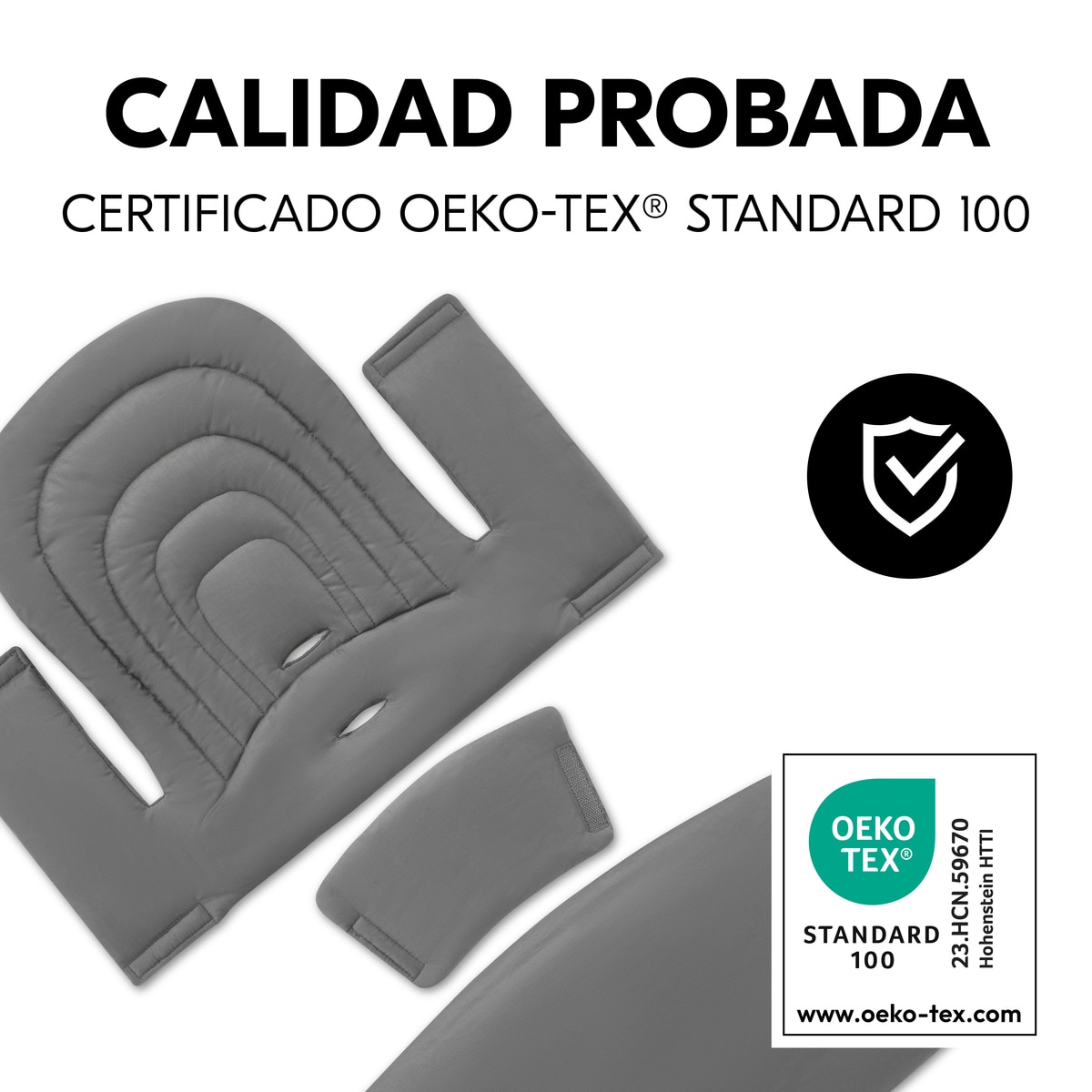 Almofada para Cadeiras de Refeição Highchair Baby Seat Pad Cinzento-escuro-4