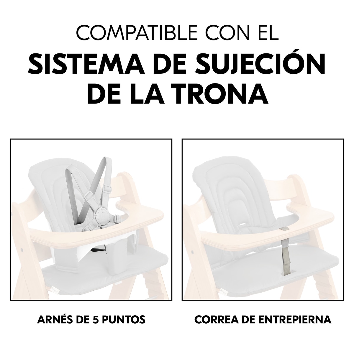 Almofada para Cadeiras de Refeição Highchair Baby Seat Pad Cinzento-escuro-9