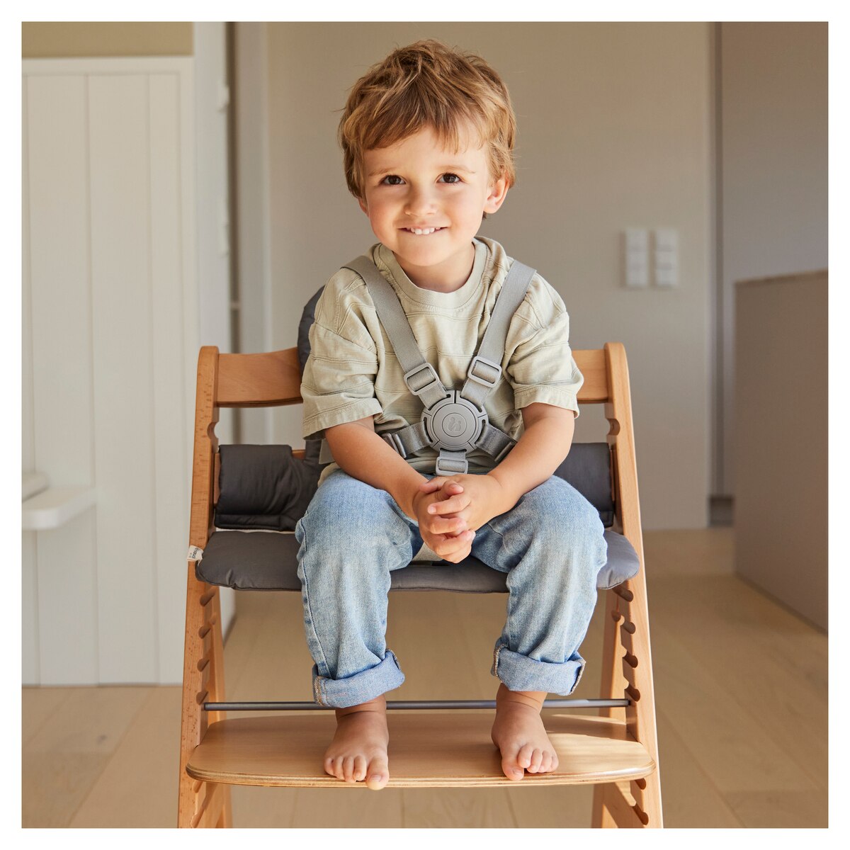 Almofada para Cadeiras de Refeição Highchair Baby Seat Pad Cinzento-escuro-22